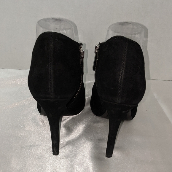 MICHAEL Michael Kors Womens Black Suede Elodie Booties Open Toe Side Zip Size 9M - Picture 4 of 12